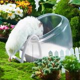 Maxbell Hamster Sand Bath Box Bathroom House Toilet Bathtub for Squirrels Mice Mouse White