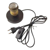 Maxbell Light Sockets Base with Cord and on Off Switch with EU Plug Metal Lamp Base