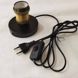 Maxbell Light Sockets Base with Cord and on Off Switch with EU Plug Metal Lamp Base