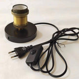 Maxbell Light Sockets Base with Cord and on Off Switch with EU Plug Metal Lamp Base