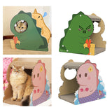 Maxbell Scratch Pad Nest Scratching Lounge Bed Lounger Couch Cat Scratcher Cardboard Small Dinosaur