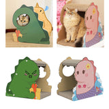 Maxbell Scratch Pad Nest Scratching Lounge Bed Lounger Couch Cat Scratcher Cardboard Small Dinosaur