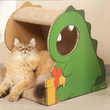 Maxbell Scratch Pad Nest Scratching Lounge Bed Lounger Couch Cat Scratcher Cardboard Small Dinosaur