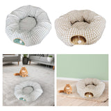 Maxbell Cat Tunnels Bed Collapsible with Hanging Ball Ferrets Kitten Tunnel Tube Toy Light Green