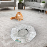 Maxbell Cat Tunnels Bed Collapsible with Hanging Ball Ferrets Kitten Tunnel Tube Toy Light Green
