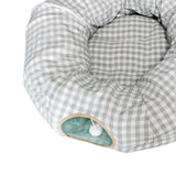 Maxbell Cat Tunnels Bed Collapsible with Hanging Ball Ferrets Kitten Tunnel Tube Toy Light Green