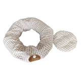 Maxbell Cat Tunnels Bed Collapsible with Hanging Ball Ferrets Kitten Tunnel Tube Toy Beige