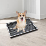 Maxbell Dog Potty Toilet Easy to Litter Box for Kitty Small Animals Rabbit Argent