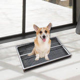 Maxbell Dog Potty Toilet Easy to Litter Box for Kitty Small Animals Rabbit Argent