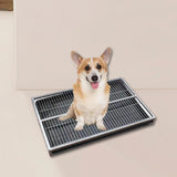 Maxbell Dog Potty Toilet Easy to Litter Box for Kitty Small Animals Rabbit Argent