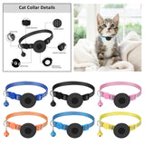 Maxbell Cat Collar with Waterproof Tracker Holder Reflective Breakaway Kitten Collar Blue