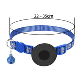 Maxbell Cat Collar with Waterproof Tracker Holder Reflective Breakaway Kitten Collar Blue