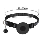 Maxbell Cat Collar with Waterproof Tracker Holder Reflective Breakaway Kitten Collar Black