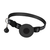 Maxbell Cat Collar with Waterproof Tracker Holder Reflective Breakaway Kitten Collar Black