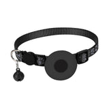 Maxbell Cat Collar with Waterproof Tracker Holder Reflective Breakaway Kitten Collar Black