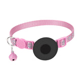 Maxbell Cat Collar with Waterproof Tracker Holder Reflective Breakaway Kitten Collar Pink