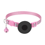 Maxbell Cat Collar with Waterproof Tracker Holder Reflective Breakaway Kitten Collar Pink