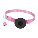 Maxbell Cat Collar with Waterproof Tracker Holder Reflective Breakaway Kitten Collar Pink