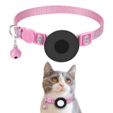 Maxbell Cat Collar with Waterproof Tracker Holder Reflective Breakaway Kitten Collar Pink