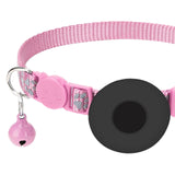 Maxbell Cat Collar with Waterproof Tracker Holder Reflective Breakaway Kitten Collar Pink