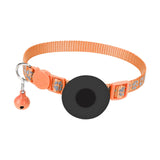 Maxbell Cat Collar with Waterproof Tracker Holder Reflective Breakaway Kitten Collar Orange