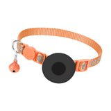 Maxbell Cat Collar with Waterproof Tracker Holder Reflective Breakaway Kitten Collar Orange