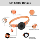 Maxbell Cat Collar with Waterproof Tracker Holder Reflective Breakaway Kitten Collar Orange