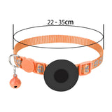 Maxbell Cat Collar with Waterproof Tracker Holder Reflective Breakaway Kitten Collar Orange