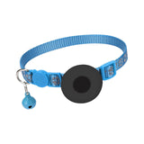 Maxbell Cat Collar with Waterproof Tracker Holder Reflective Breakaway Kitten Collar Sky Blue