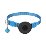 Maxbell Cat Collar with Waterproof Tracker Holder Reflective Breakaway Kitten Collar Sky Blue