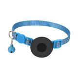 Maxbell Cat Collar with Waterproof Tracker Holder Reflective Breakaway Kitten Collar Sky Blue