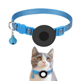 Maxbell Cat Collar with Waterproof Tracker Holder Reflective Breakaway Kitten Collar Sky Blue