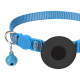 Maxbell Cat Collar with Waterproof Tracker Holder Reflective Breakaway Kitten Collar Sky Blue