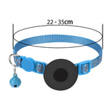 Maxbell Cat Collar with Waterproof Tracker Holder Reflective Breakaway Kitten Collar Sky Blue