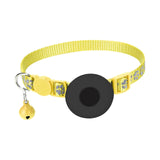 Maxbell Cat Collar with Waterproof Tracker Holder Reflective Breakaway Kitten Collar Yellow