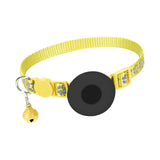 Maxbell Cat Collar with Waterproof Tracker Holder Reflective Breakaway Kitten Collar Yellow