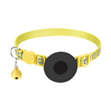 Maxbell Cat Collar with Waterproof Tracker Holder Reflective Breakaway Kitten Collar Yellow