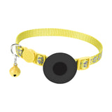 Maxbell Cat Collar with Waterproof Tracker Holder Reflective Breakaway Kitten Collar Yellow