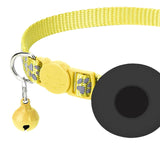 Maxbell Cat Collar with Waterproof Tracker Holder Reflective Breakaway Kitten Collar Yellow