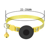 Maxbell Cat Collar with Waterproof Tracker Holder Reflective Breakaway Kitten Collar Yellow