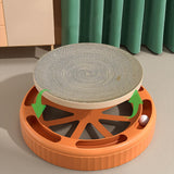 Maxbell Cat Scratchers Cardboard Scratching Lounge Bed Ball Track Toy Scratching Pad Orange