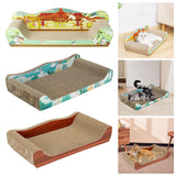 Maxbell Cat Scratcher Cardboard Pet Bed Cat Scratch Bed for Indoor Cats Kittens Rest 51cmx27cmx15cm