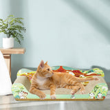 Maxbell Cat Scratcher Cardboard Pet Bed Cat Scratch Bed for Indoor Cats Kittens Rest 51cmx27cmx15cm