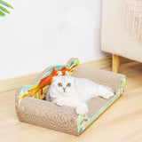 Maxbell Cat Scratcher Cardboard Pet Bed Cat Scratch Bed for Indoor Cats Kittens Rest 51cmx27cmx15cm