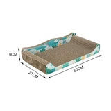 Maxbell Cat Scratcher Cardboard Pet Bed Cat Scratch Bed for Indoor Cats Kittens Rest Blue 50cmx27cmx9cm