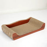 Maxbell Cat Scratcher Cardboard Pet Bed Cat Scratch Bed for Indoor Cats Kittens Rest Brown 50cmx27cmx9cm