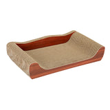 Maxbell Cat Scratcher Cardboard Pet Bed Cat Scratch Bed for Indoor Cats Kittens Rest Brown 50cmx27cmx9cm