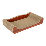 Maxbell Cat Scratcher Cardboard Pet Bed Cat Scratch Bed for Indoor Cats Kittens Rest Brown 50cmx27cmx9cm