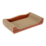 Maxbell Cat Scratcher Cardboard Pet Bed Cat Scratch Bed for Indoor Cats Kittens Rest Brown 50cmx27cmx9cm