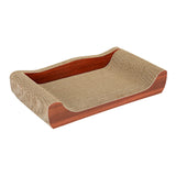 Maxbell Cat Scratcher Cardboard Pet Bed Cat Scratch Bed for Indoor Cats Kittens Rest Brown 50cmx27cmx9cm